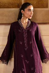 NUREH - 3PC DHANAK EMBROIDERED SHIRT WITH TWILL PRINTED SHAWL AND TROUSER - HZG2547